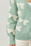 Mint Ribbon Button Down Cardigan
