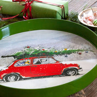 Holiday Hound 15" Round Tray