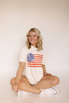 Floral American Flag Tee