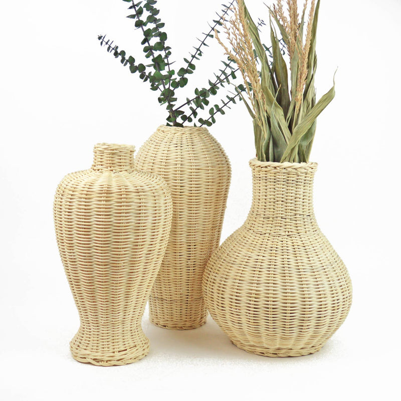 Natural Rattan Vase