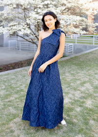 Caroline Gown - Navy Cloud Organza