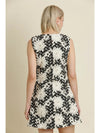 Embroidered Twill Mini Dress