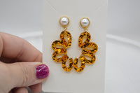 Gold Leaf Acrylic Earrings