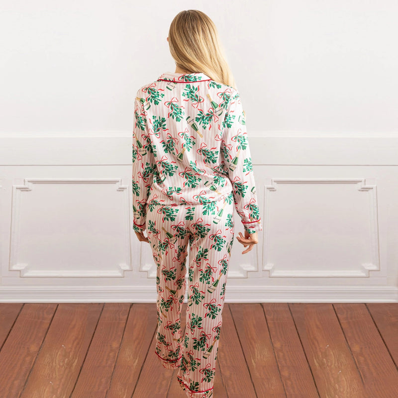 Mistletoast Satin Pant Pj Set