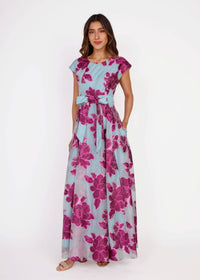 Olivia Gown in Berry Peony Organza