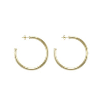 Petite Everybody's Favorite Hoops - Brushed Gold