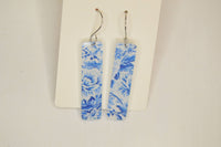 Blue & White Drop Earrings