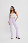 Lavender Mid-Rise Flare Jean