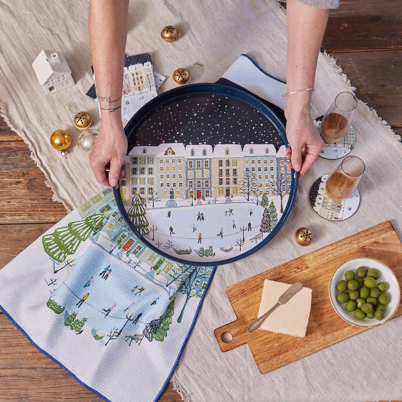 Holiday in the Park 15 Inch Round Tray