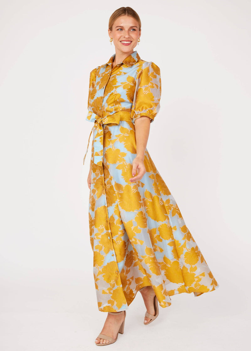 Charlotte Gown Gold Tea Rose Organza – Betty & Jane Boutique