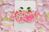 Floral Heart Acrylic Earrings