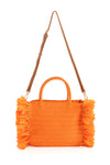 Orange Sarah Raffia Tote