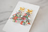 Floral Christmas Tree Earrings