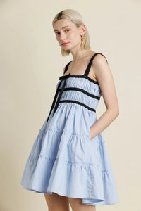 Contract Trim Mini Dress