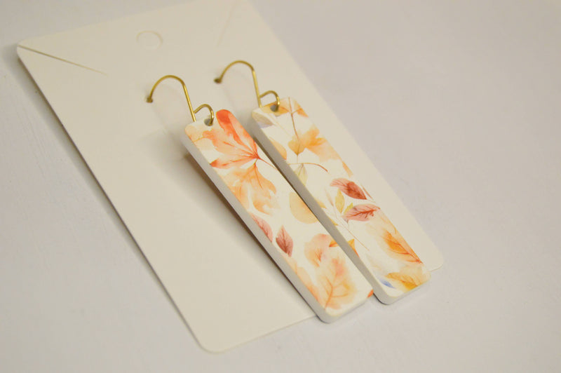 Fall Leaf Bar Earrings