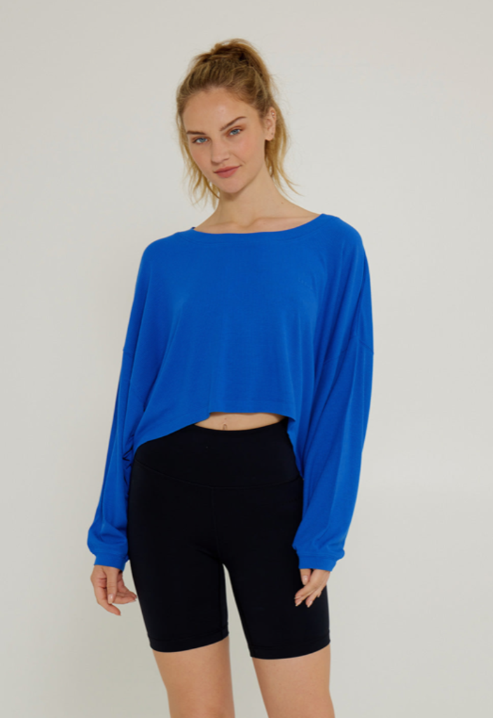 Alexa Sapphire Oversized Pullover