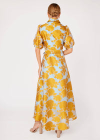 Charlotte Gown Gold Tea Rose Organza