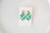 Plaid Ornament Earrings