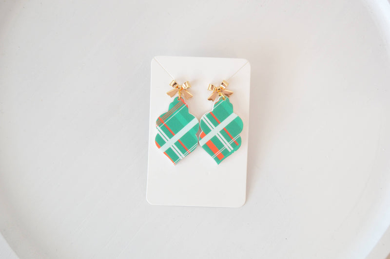 Plaid Ornament Earrings