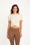 Cream Twist Crop Top