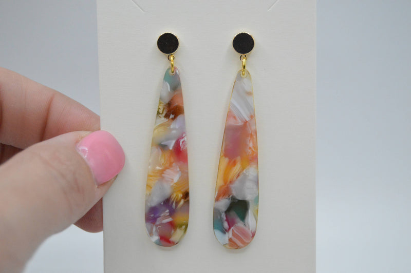 Colorful Tortoiseshell Earrings