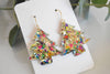 Christmas Tree Confetti Earrings