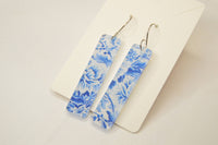 Blue & White Drop Earrings