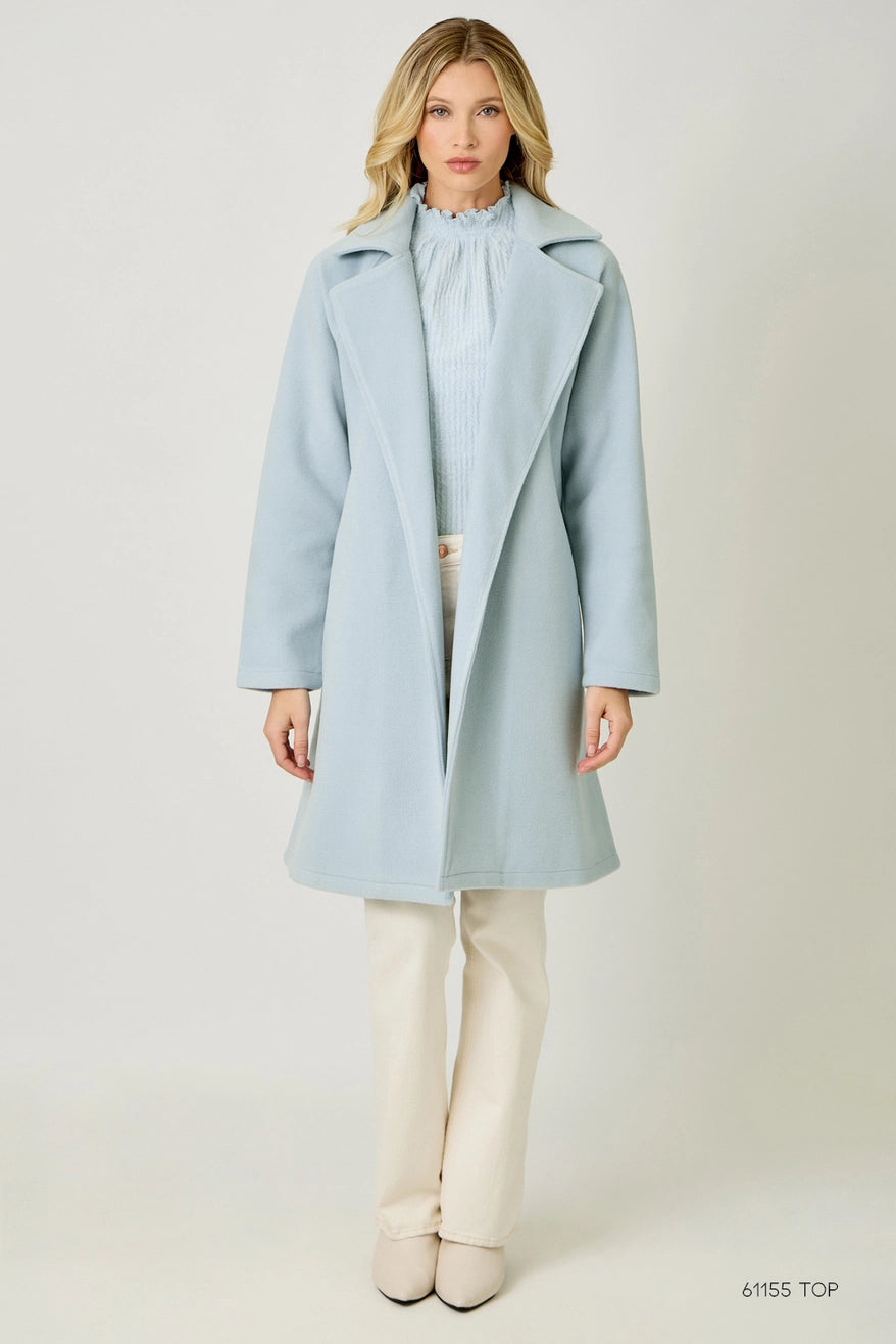 Blue Breeze Lapel Coat