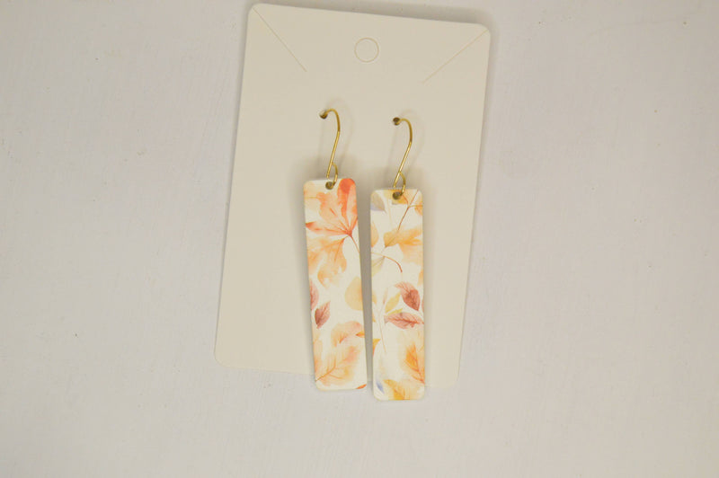 Fall Leaf Bar Earrings