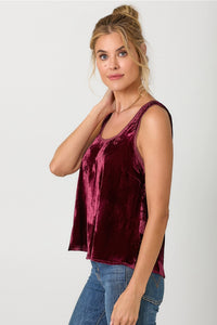 Burgundy Velvet Tank