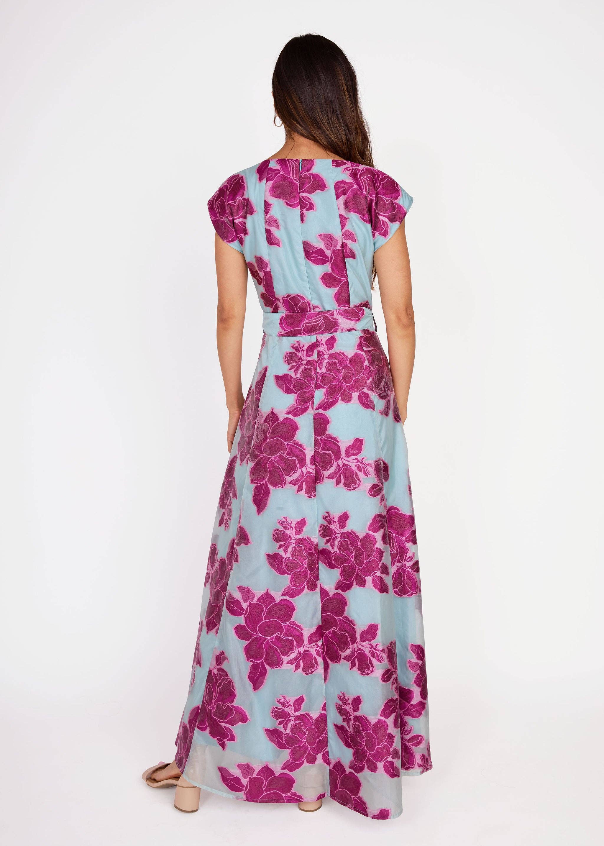 Olivia Gown in Berry Peony Organza