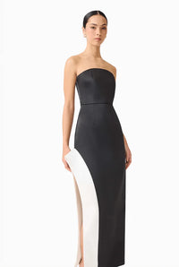 Black & White Asymmetrical Gown