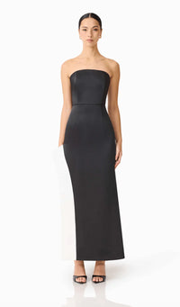 Black & White Asymmetrical Gown