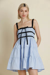 Contract Trim Mini Dress