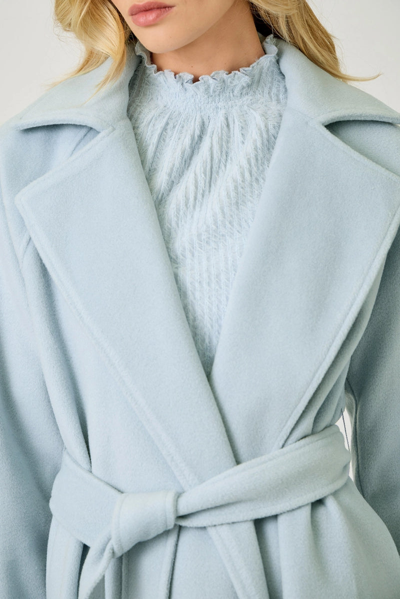 Blue Breeze Lapel Coat