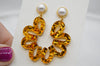 Gold Leaf Acrylic Earrings