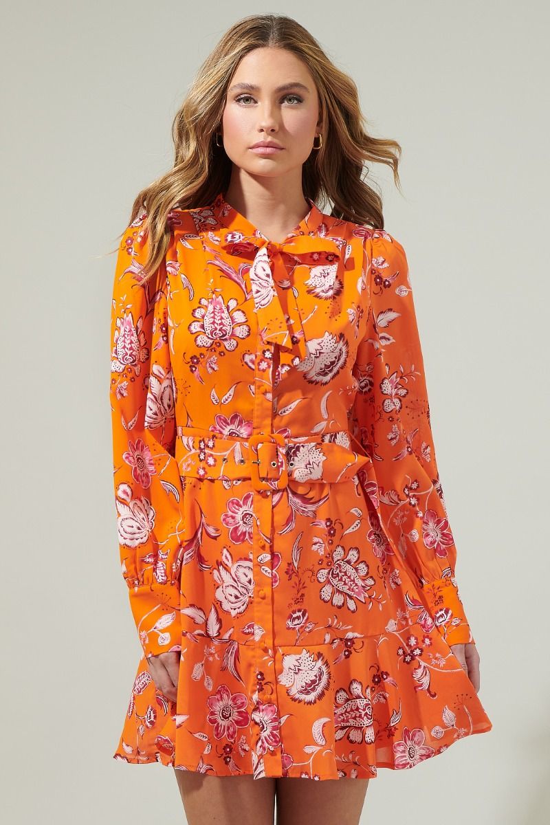 Cosmo Floral Flare Mini Dress