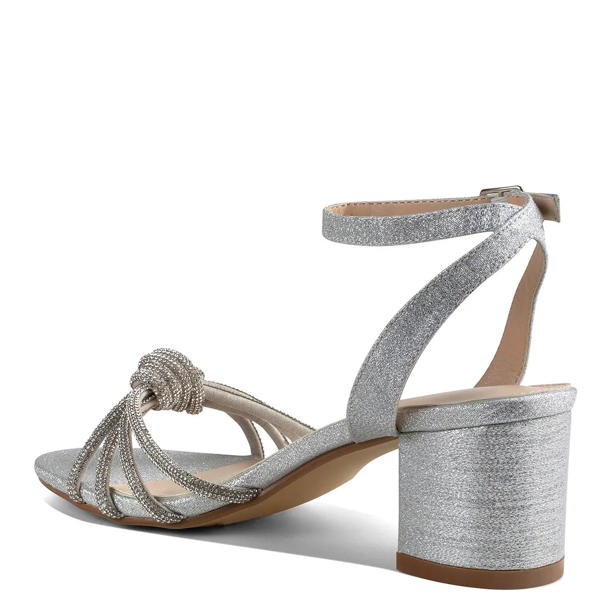 Libra Silver Block Glitter Heel