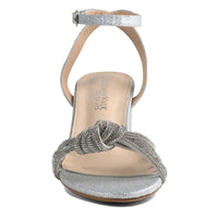 Libra Silver Block Glitter Heel