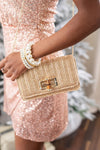 Gold Woven Lilly Clutch