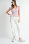 Eleanor Pleated Peplum Top