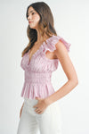 Eleanor Pleated Peplum Top