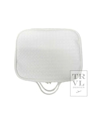 White Woven Cosmetic Case