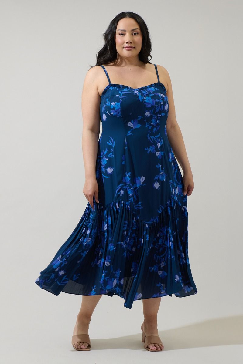 Niva Floral Pleated Maxi Dress