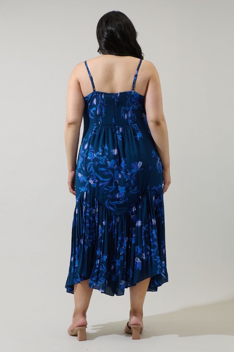 Niva Floral Pleated Maxi Dress