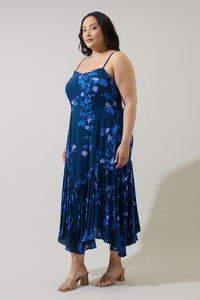 Niva Floral Pleated Maxi Dress