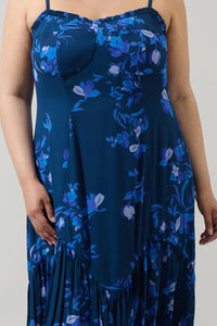 Niva Floral Pleated Maxi Dress