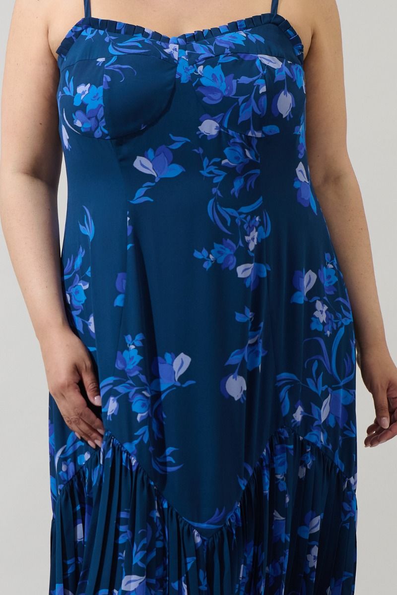 Niva Floral Pleated Maxi Dress