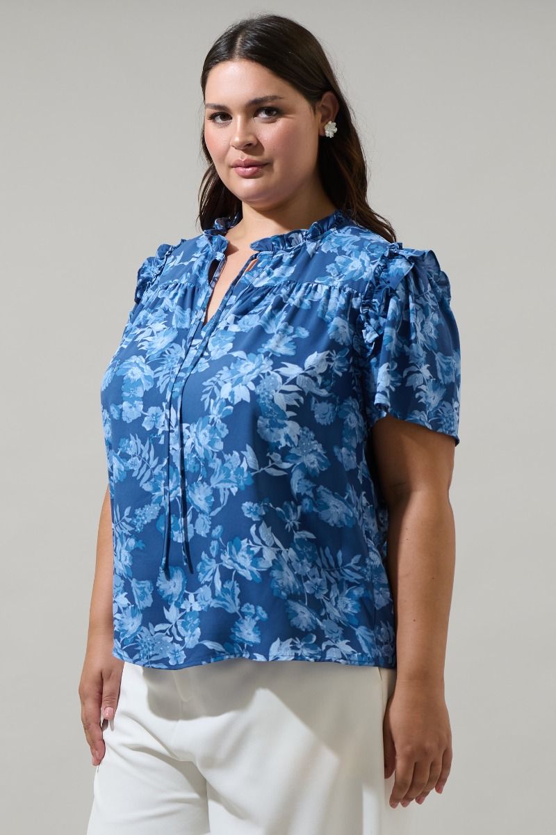 Danielle Ruffle Blouse