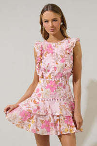 Solanda Floral Crochet Dress